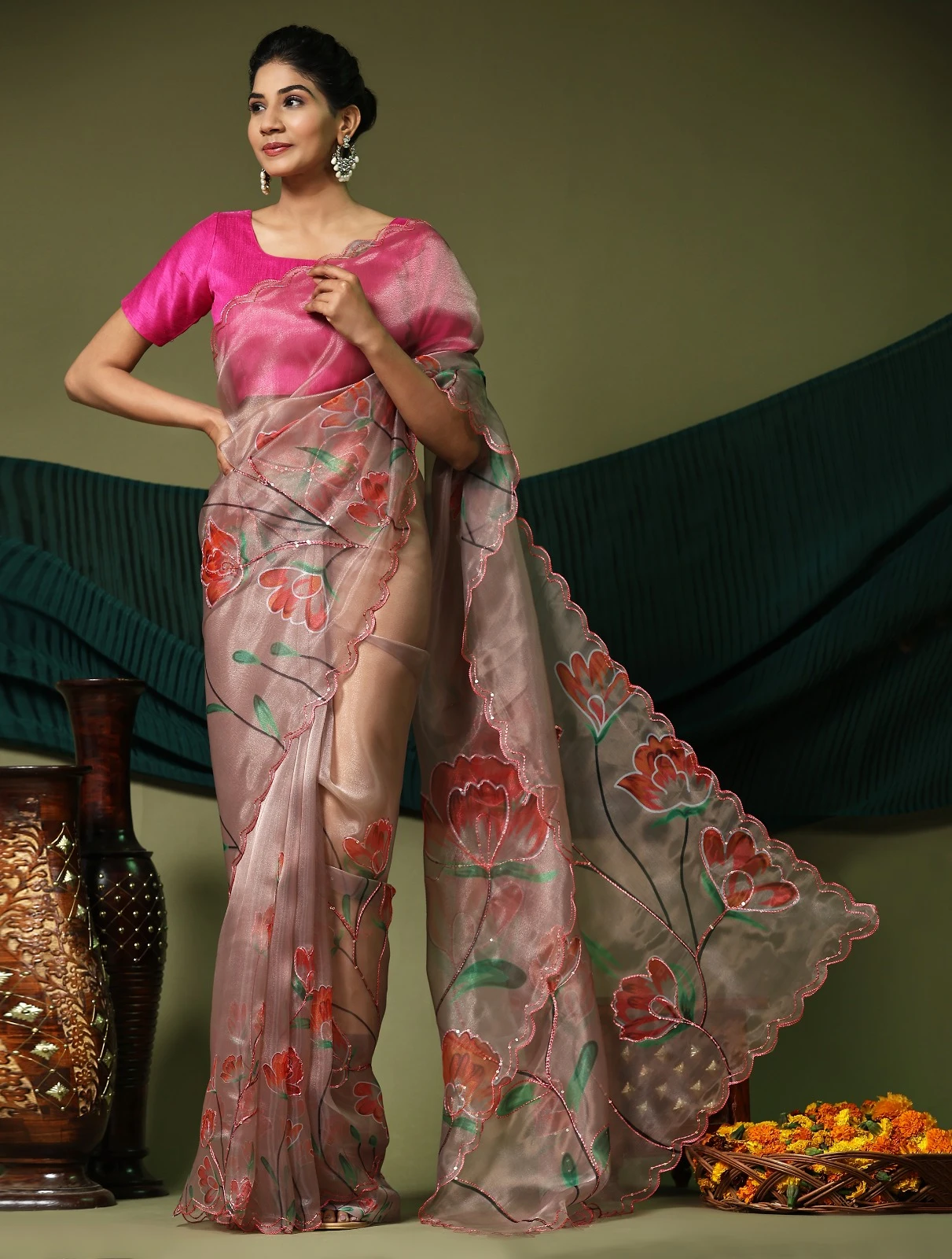Vardan Ethnic Rangat Soft Pure Organza Wholesale Fancy Sarees Catalog — Wholesale Sarees, MPA wholesale from Surat — view 6